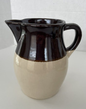 Vintage Pottery Roseville Pitcher USA Brown Cream RRP Co. 6” picture