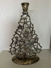Christmas Tree Candle Holder Candlestick Vintage Silver Plated Xmas Toys Star picture