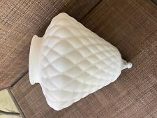 Satin Quilted Milk Glass Lamp Shade Globe 9