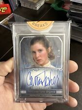2015 Star Wars Masterwork Carrie Fisher As Princess Leia Silver Frame Auto /28 picture