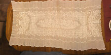 Vintage Crocheted Ecru Table Runner with a Floral Design - Beautiful picture