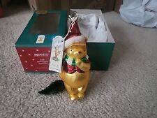 Rare MIDWEST CLASSIC POOH - BLOWN GLASS ORNAMENT - POOH Pulling Xmas Tree New  picture