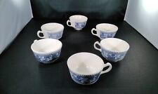 Set Of 5 Homer Laughlin SHAKESPEARE COUNTRY Tea / Coffee Cup Stratwood - blue picture