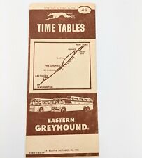 Oct 26 1958 New York Phila Baltimore Greyhound Bus Time Table Pocket Brochure 46 picture