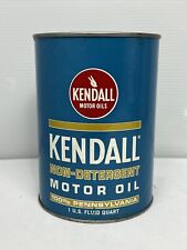 VTG ANTIQUE KENDALL Motor Oils NON-DETERGENT Motor Oil Can 1 Quart FULL New NOS picture