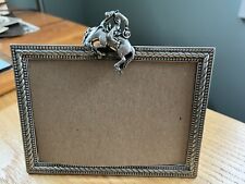 Elias American Sterling pewter Frame. With Bronco Rodeo Rider. Equestrian. 1992 picture