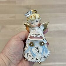 Vtg Lefton 1987J May Birthday Girl Angel Mothers Day Cake Butterfly Figurine picture