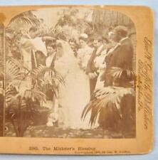 Stereoview George W Griffith 2383 The Ministers Blessing Wedding Bride Groom (O) picture