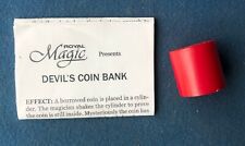 Vintage Magic Trick Devil's Coin Bank by Royal Vanishing Coin Effect, Easy picture