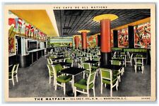 c1940's The Mayfair Cafe Restaurant Washington District Of Columbia DC Postcard picture