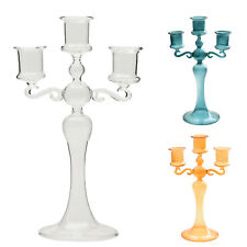 Creative French Glass Candle Holder Transparent Candelabra Candle Holder picture