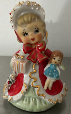 Vintage George Z Lefton Christmas Angel Bell with Gift & Doll  picture