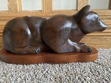 Huge Wooden Bear Carving  - Brown Only - No Color picture