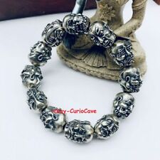 Chinese Natural Copper Carved Exquisite Eighteen Arhats Handheld Bracelet Art picture