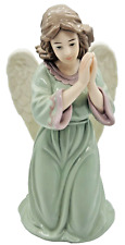 Member's Mark Ceramic Angel Figurine Kneeling Praying Hands Peace Hope Sams Club picture