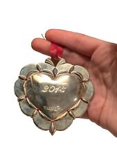 Waterford 2013 Our First Christmas Together Silver Tone Heart Ornament picture