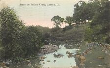 Postcard Rockford Illinois Indian Creek Aurora pm 1907 picture