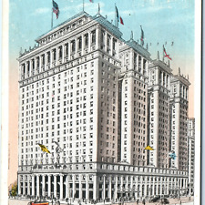 c1920s New York City, NY Hotel Pennsylvania Cars Lith Photo Postcard Upton B A66 picture