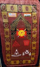 Rare Freemason Masonic Fringe Rug Tapestry Hanging Wall Art LARGE 44