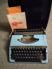 Vintage Brother Charger 11 Blue Portable Typewriter + Case  picture