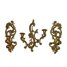 Vintage Wall Candle Sconces 2 Single, 1 Two Arm Wall Display picture