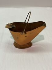 Vintage Copper Ashtray Pail Bucket Pitcher With Handle Rustic picture