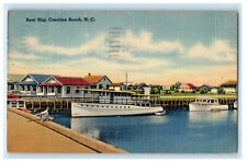 1944 Boat Slip, Carolina Beach, North Carolina NC Posted Vintage Postcard picture