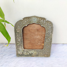 1930s Vintage Handcrafted Engraved Brass & Copper Photo Frame Decorative picture
