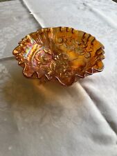 Fenton Marigold Carnival Glass Footed Bowl picture