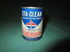 Vintage 4 Oz Unopened Can Sta-Clean Heating Oil American Oil Co. Torch Logo picture