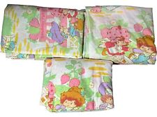 Vintage American Greetings 80’s Strawberry Shortcake 5Pc Twin Sheet Set picture