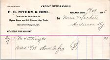 1905 Billhead -F.E. Myer & Bro., Ashland, Ohio, - for Atomizer picture