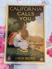 1922 Union Pacific 'California Calls You' Train Guide Excellent Condition picture