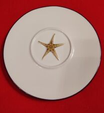 2006 STARBUCKS Holiday Small PLATE Saucer With Gold Star, 6.5