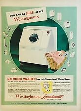 1948 Vtg Print Ad Westinghouse Laundromat Washing Machine Retro MCM Household picture