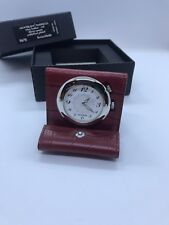 Mont Blanc Timepieces Mini Leather Red Alarm Quartz Palladium Plated M29419 picture