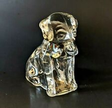 Vintage Mopey Dog Candy Holder Container - Federal Glass Clear  1940's  picture