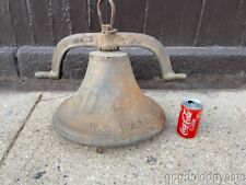 Antique Cast Iron Old Heavy Duty w s Harrington Mansfield bell. picture