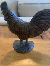 Cast Iron Rooster Doorstop or Bookend Farm Antique Look 7.3/4” Hi picture