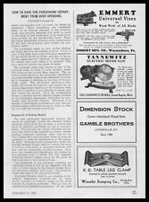 1938 Emmert Mfg Company Universal Vises Waynesboro Pennsylvania Vintage Print Ad picture