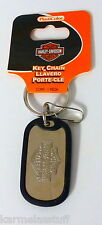 Harley-Davidson Rubber Tag Bar & Shield Metal Key Chain Dog Tag NEW picture