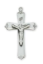 Sterling Silver Small Crucifix Size 1.062in Features 18in Long Chain picture