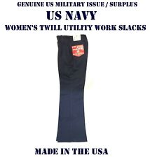 US NAVY SLACKS WOMENS 18MXT x 38 BLUE UTILITY WORK DUTY UNIFORM PANTS BOTTOM USN picture