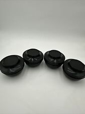 Tupperware Oriental Pedestal Rice Bowls Black 325ml / 11oz Set Of 4 picture