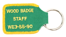 1990 Wood Badge STAFF WE3-55-90 Santa Clara Council Embroidered Key Chain CA BSA picture