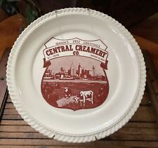 Vintage Central Creamery DETROIT Skyline 1951 China Plate Dairy w/ Hanger Nice picture