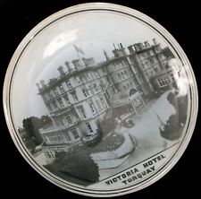 VINTAGE VICTORIA HOTEL TORQUAY UNITED KINGDOM PICTURE GLASS BOWL ADVERTISING  picture