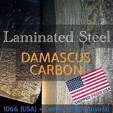 Damascus Laminated Carbon Steel Blank, Hand Forge for Knife Making. US Stock. picture