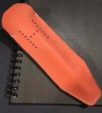 Made In USA Hermes Orange Leather H Pen Sleeve For Mont Blanc and Luxury Pens picture