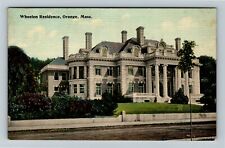 Orange MA-Massachusetts, JW Wheeler Residence, c1910 Vintage Postcard picture